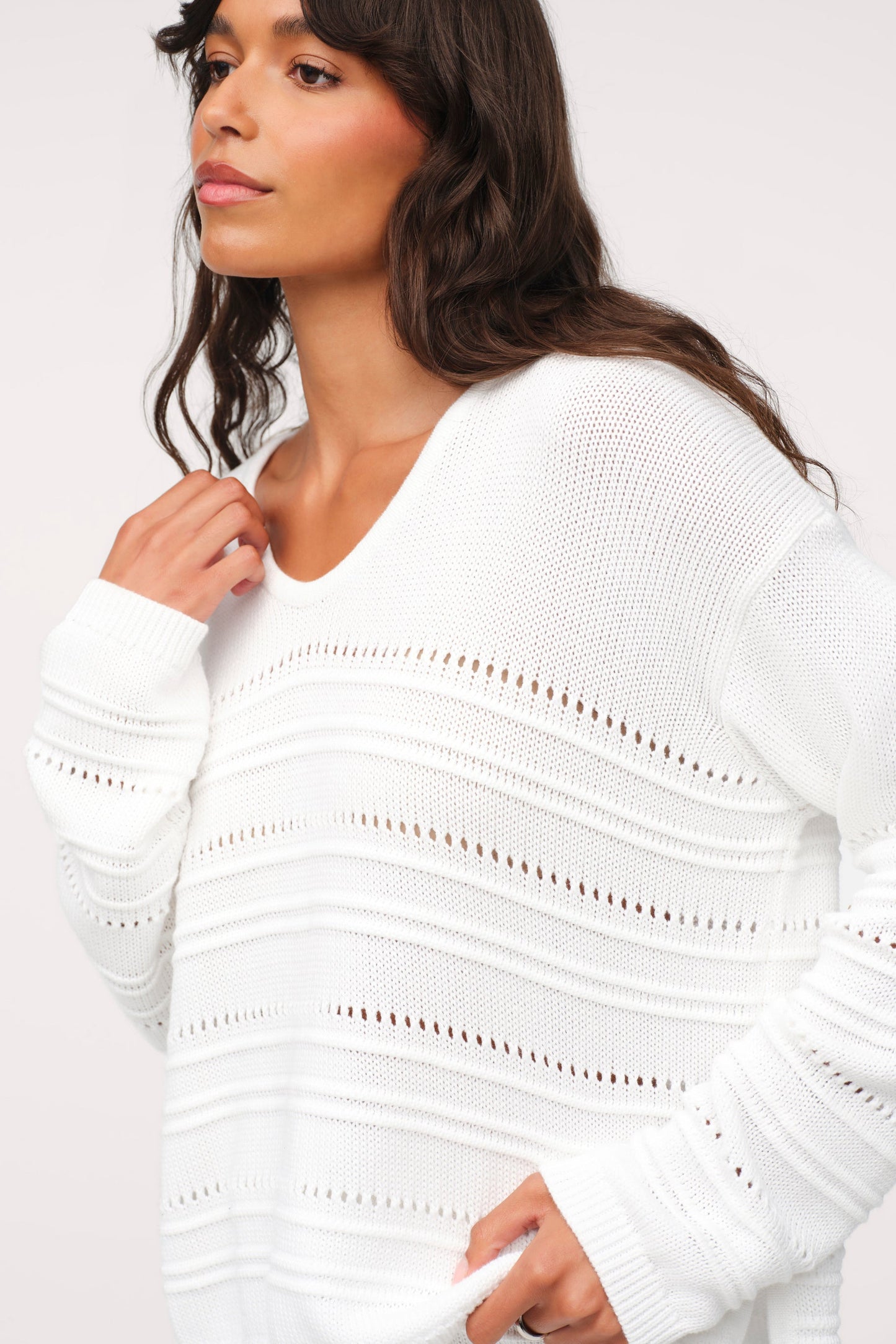Newport Sweater | White