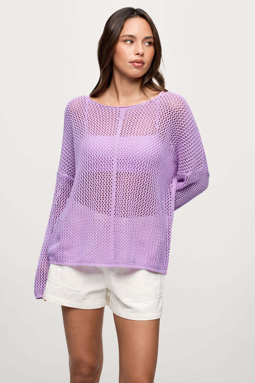Open Knit Sweater | Orchid