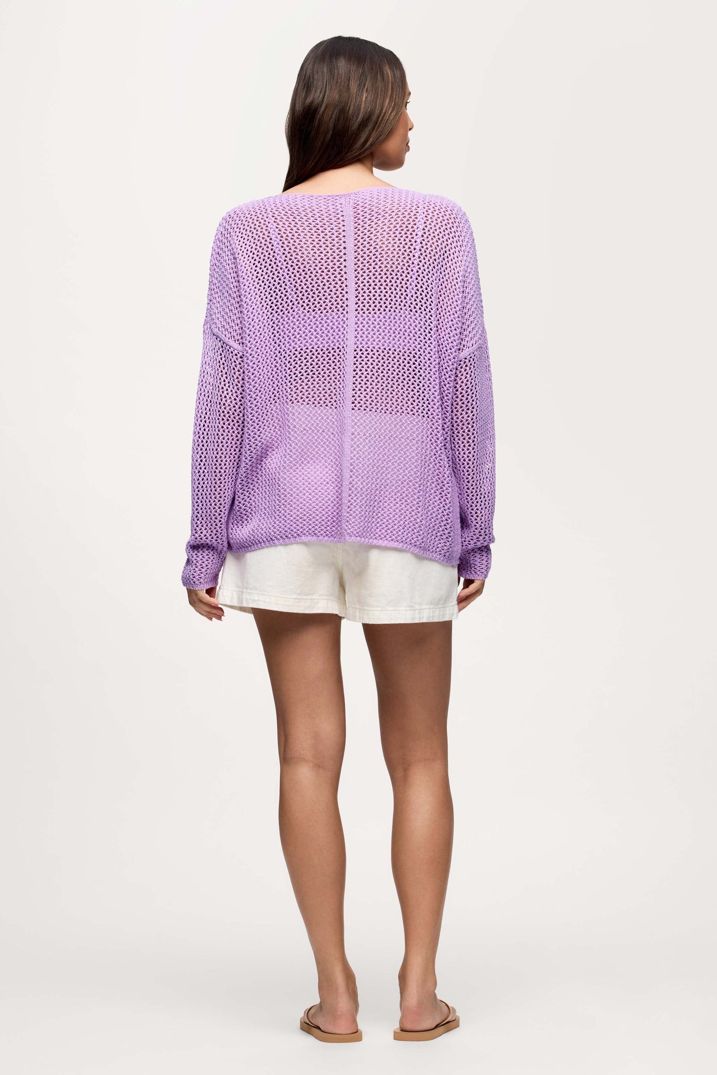 Open Knit Sweater | Orchid
