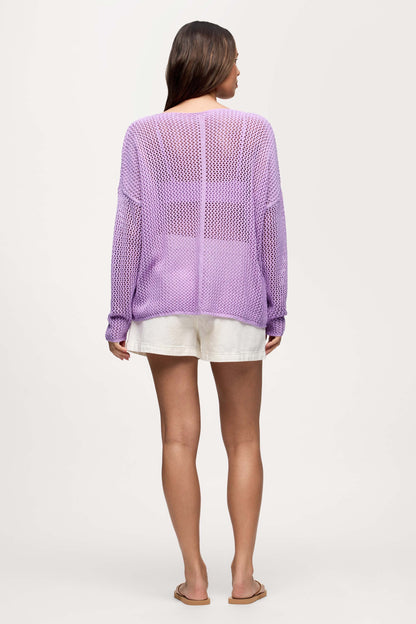 Open Knit Sweater | Orchid