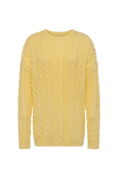 Lightweight Cable Sweater | Lemon