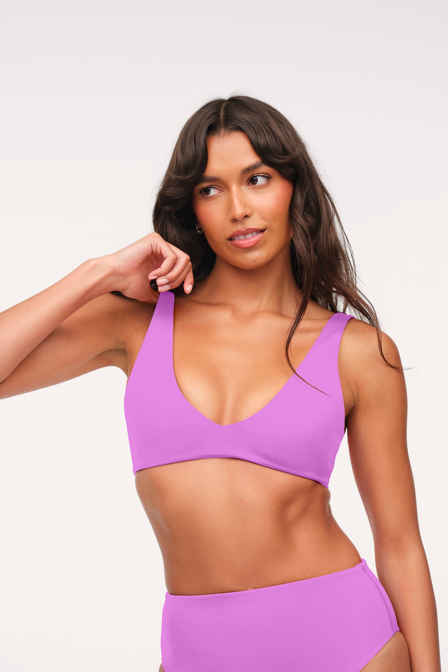 Plunge Bikini Top | Smooth Wisteria