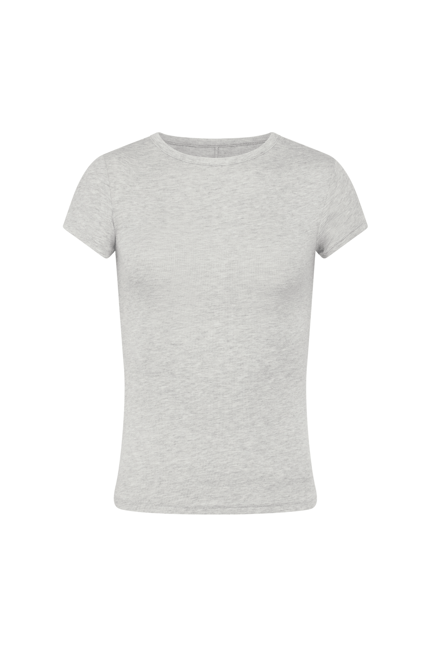 Slinky Rib Tee | Heather Grey