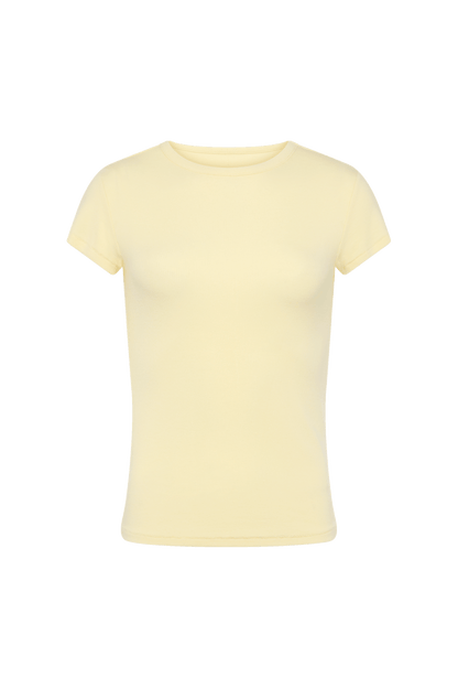 Slinky Rib Tee | Lemon
