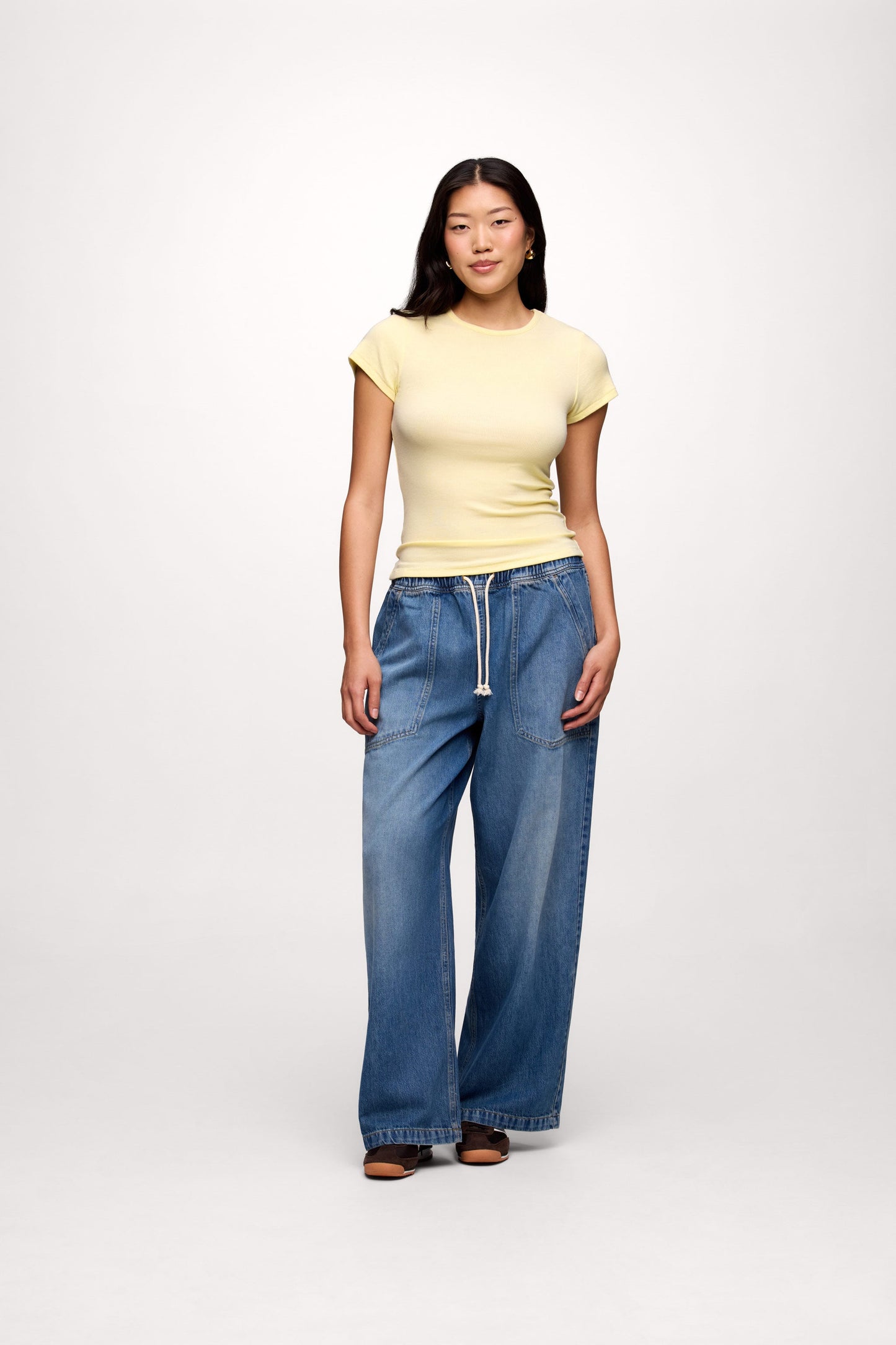 Slinky Rib Tee | Lemon