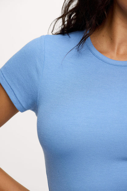 Slinky Rib Tee | Harbor