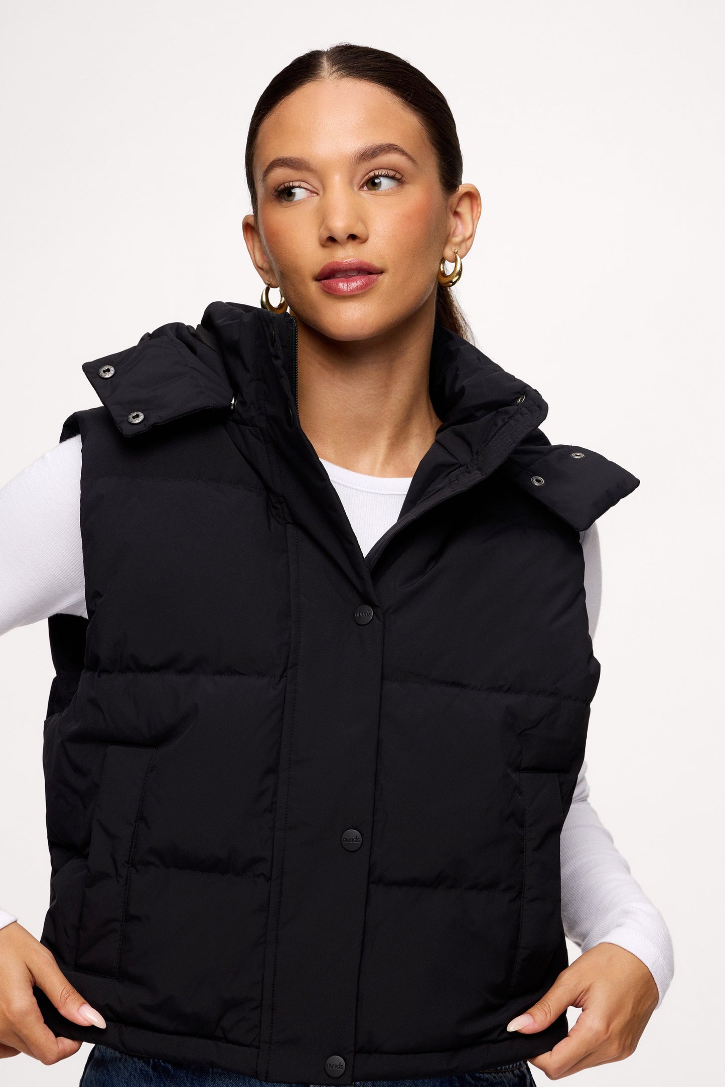 Peak Puffer Vest | Black