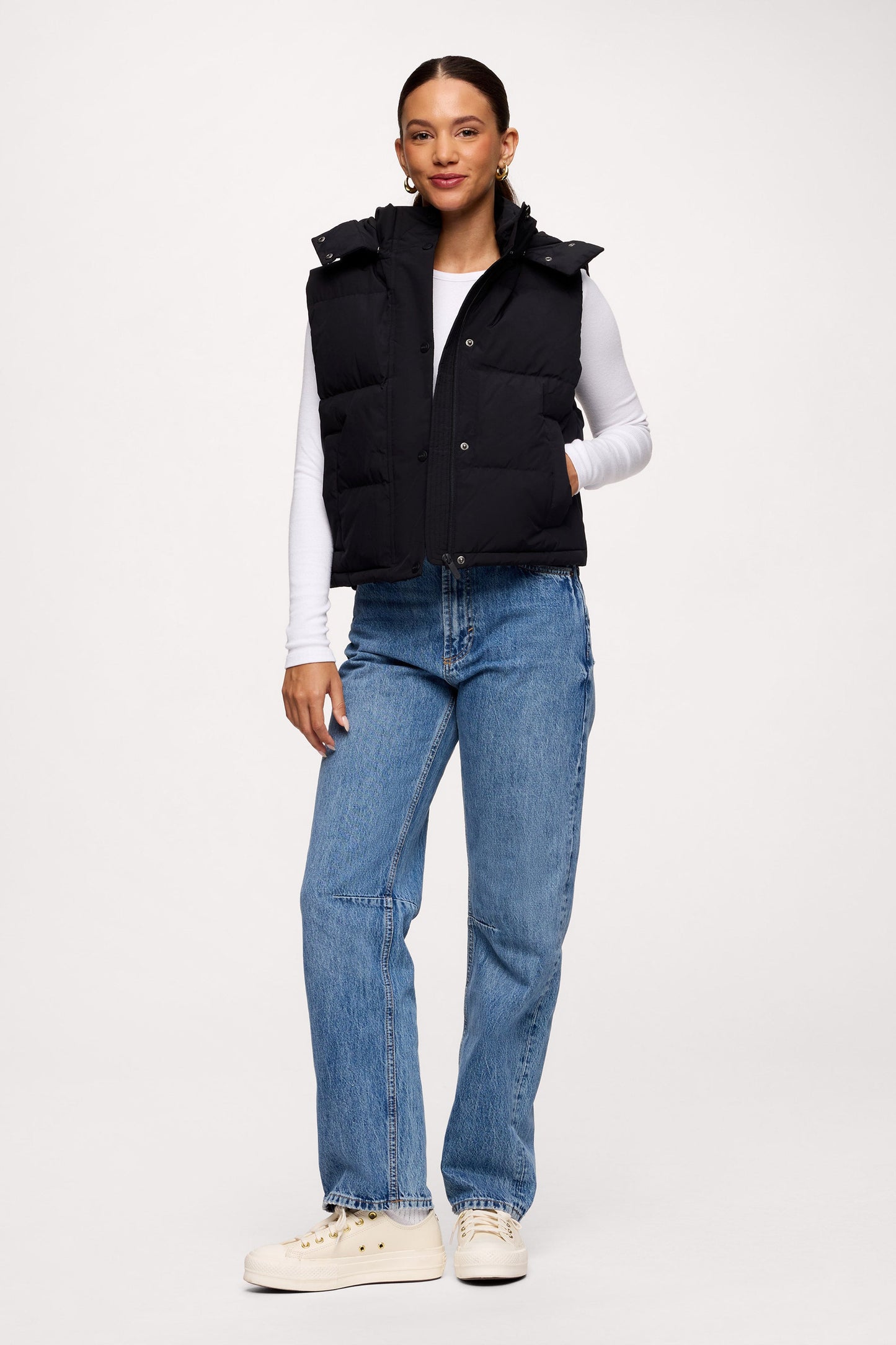 Peak Puffer Vest | Black