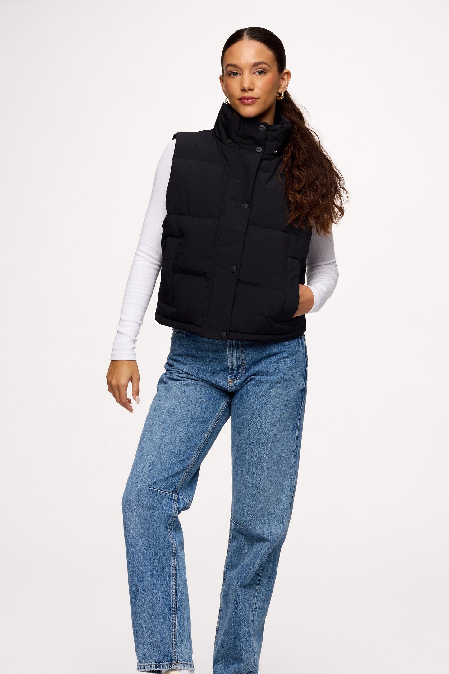 Peak Puffer Vest | Black