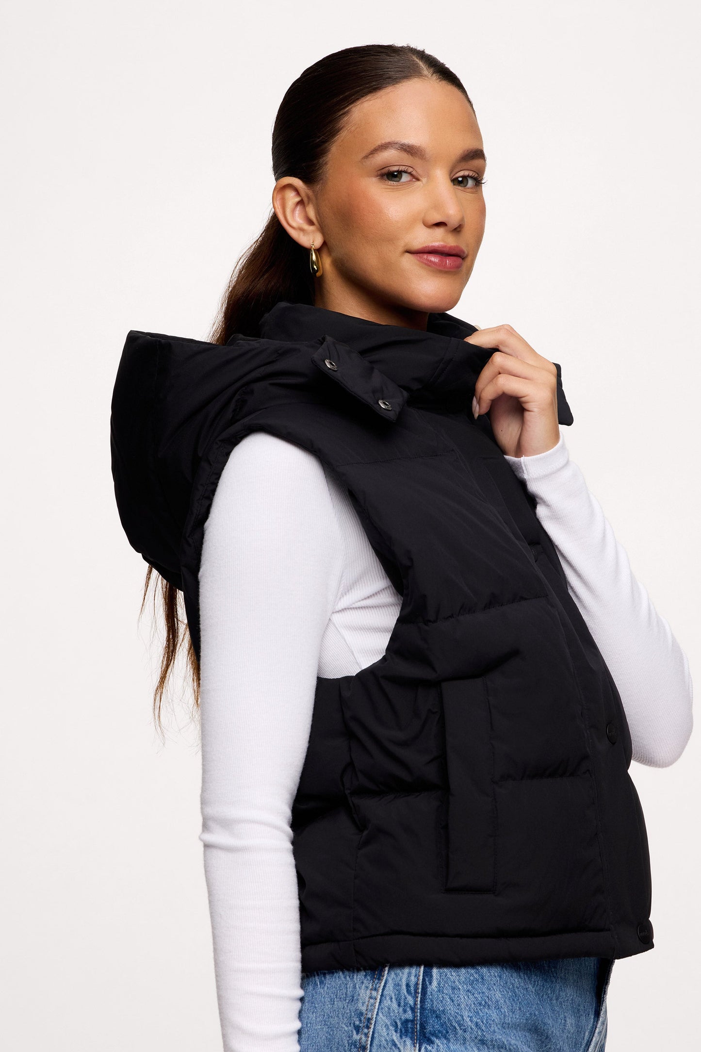 Peak Puffer Vest | Black