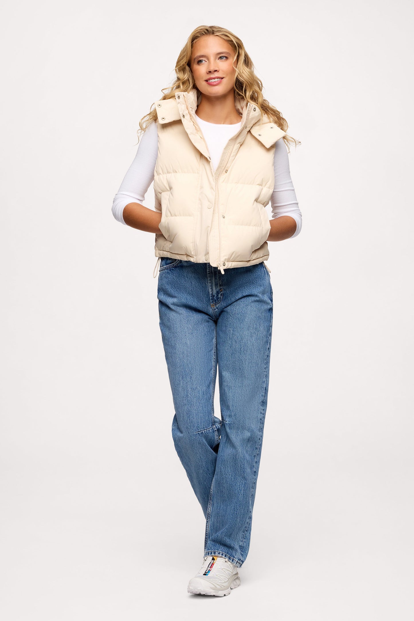 Peak Puffer Vest | Bone