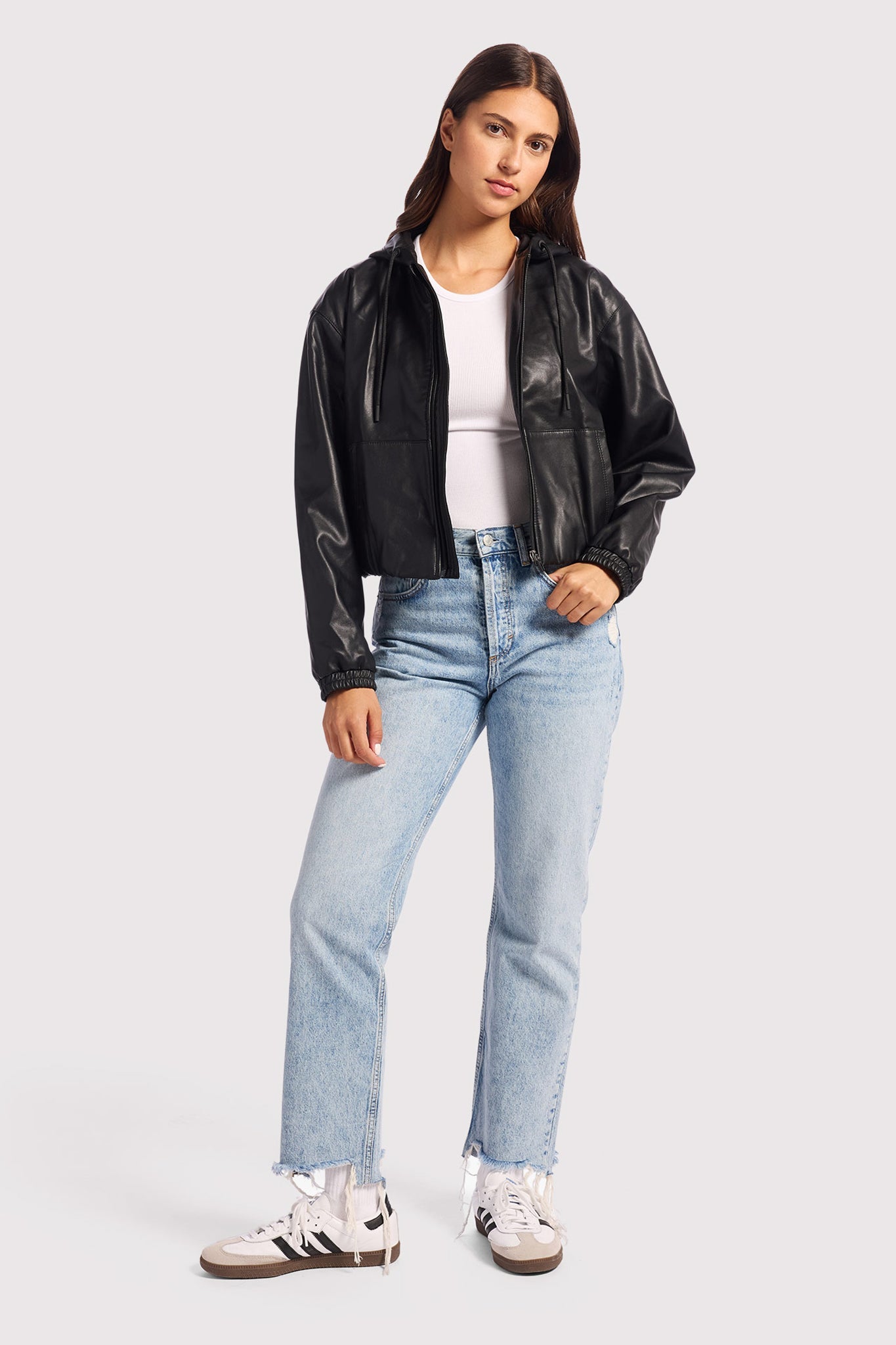 Vegan Leather Jacket | Black