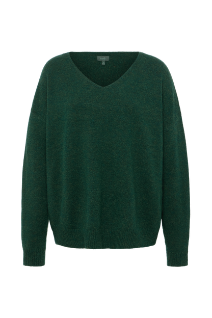 Cozy Knit V-Neck Sweater | Hunter