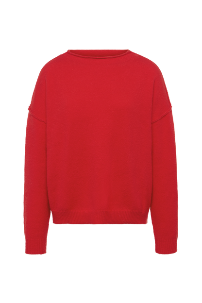 Cozy Knit Mockneck Sweater | Chili