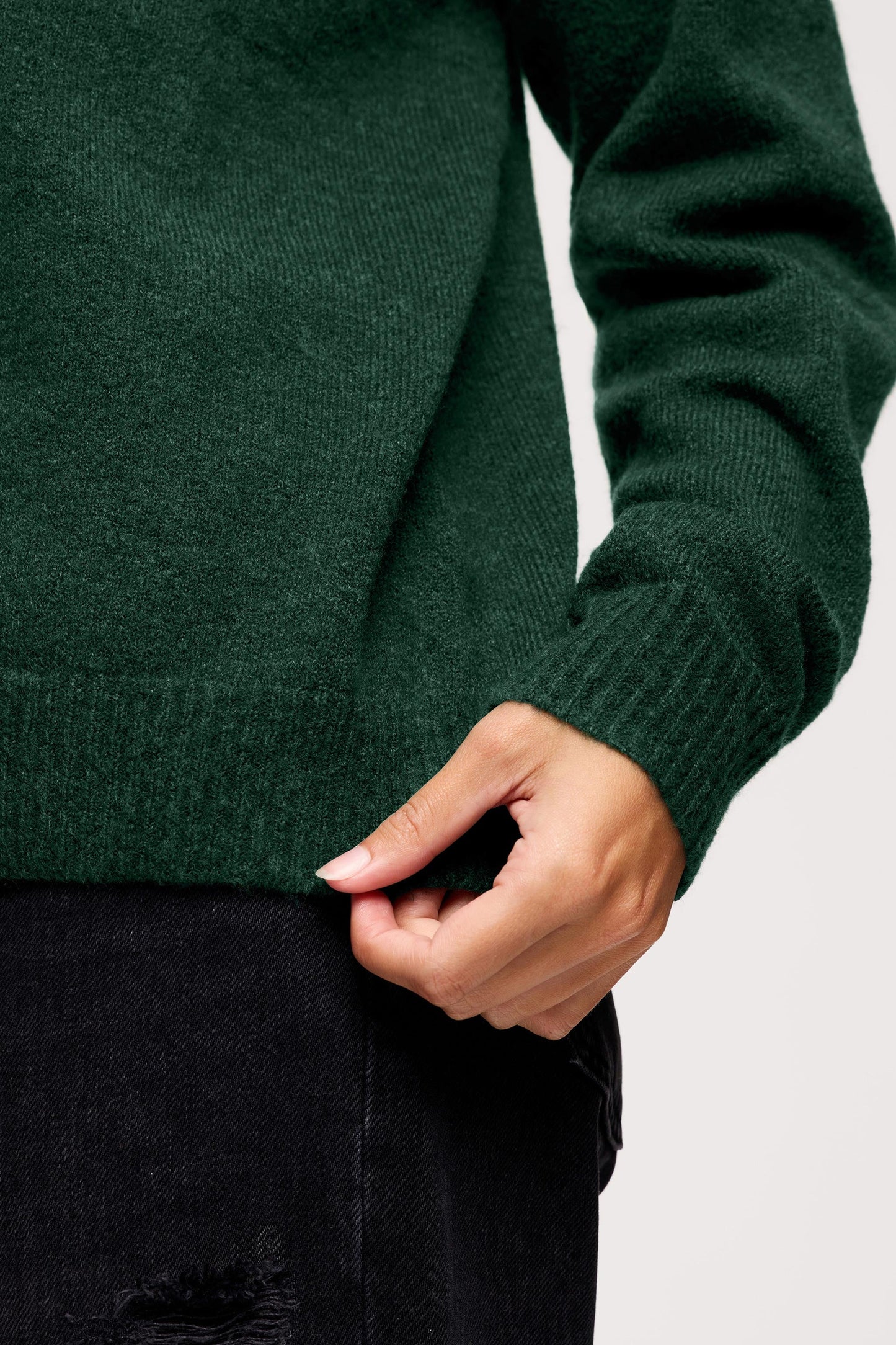Cozy Knit Mockneck Sweater | Hunter