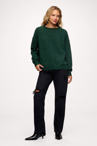 Cozy Knit Mockneck Sweater | Hunter