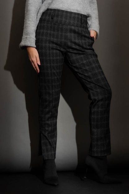 Charcoal Check Cigarette Pant Charcoal Check