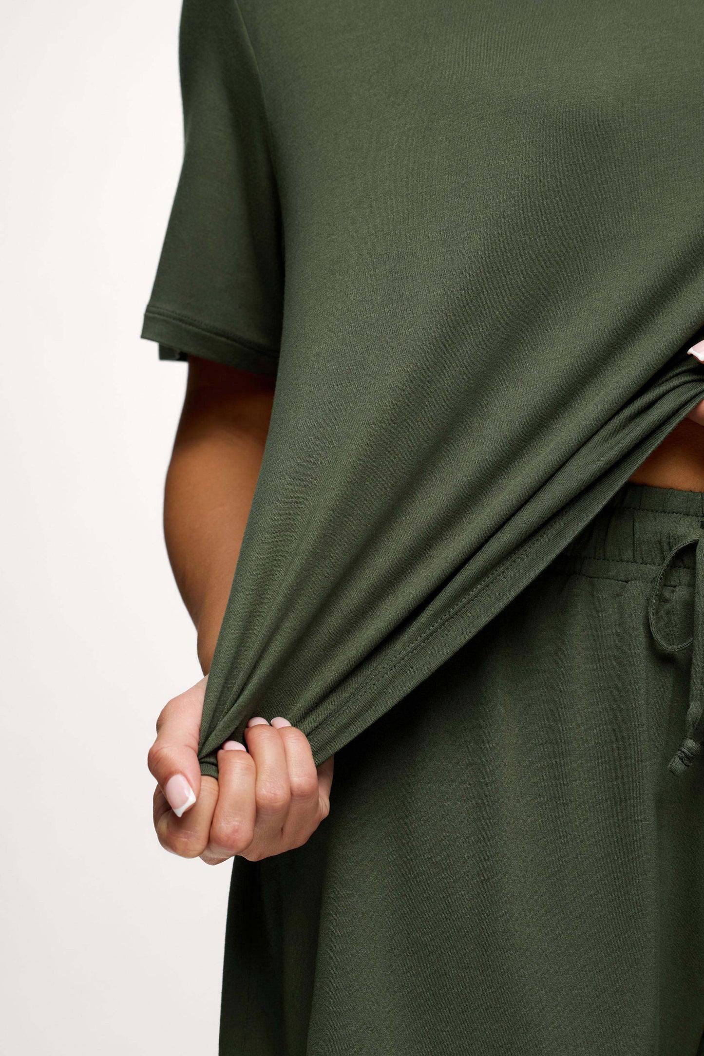 Pajama Short Set | Darkest Olive