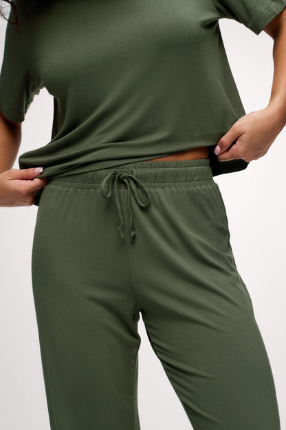 Pajama Set | Darkest Olive