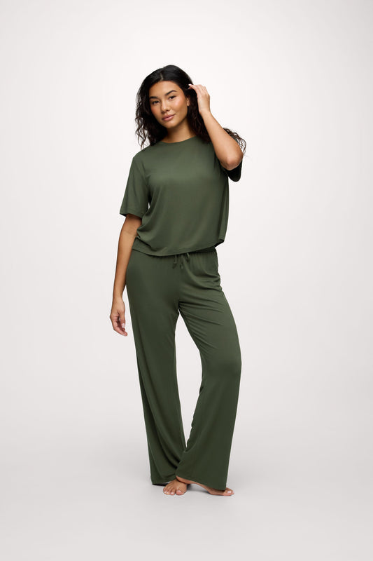 Pajama Set | Darkest Olive
