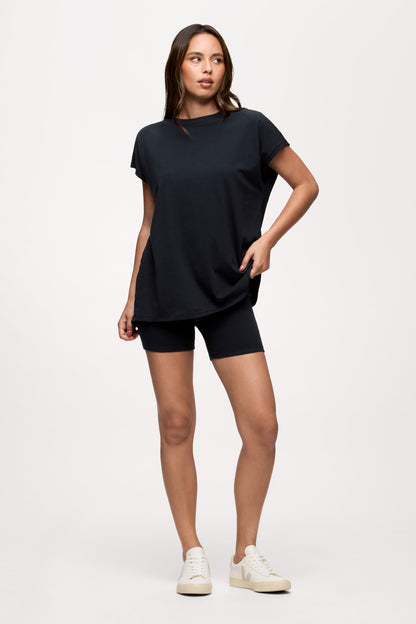 Ribbed Biker Short Set | Black