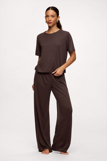 Tree Pointelle Pajama Set with Sleep Mask