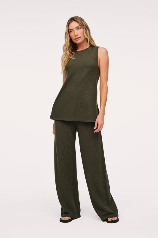 Resort Pant Set | Darkest Olive