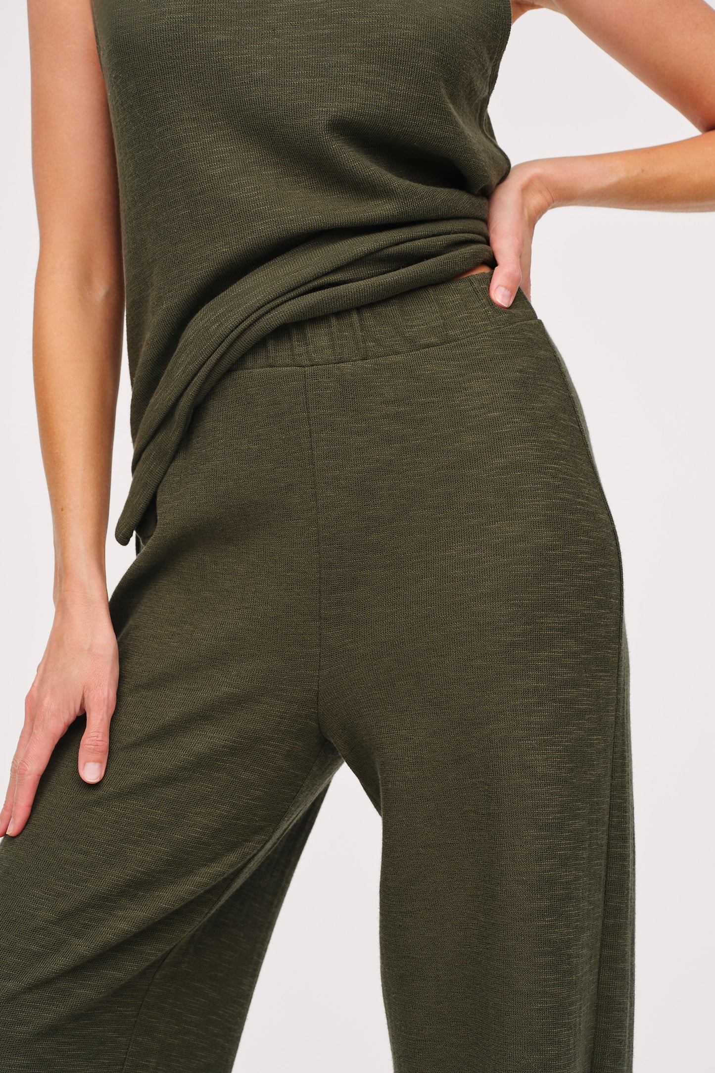 Resort Pant Set | Darkest Olive