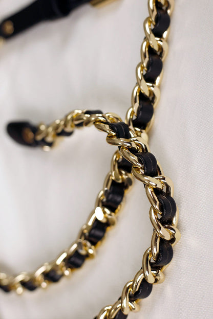 Black And Gold Chain Belt