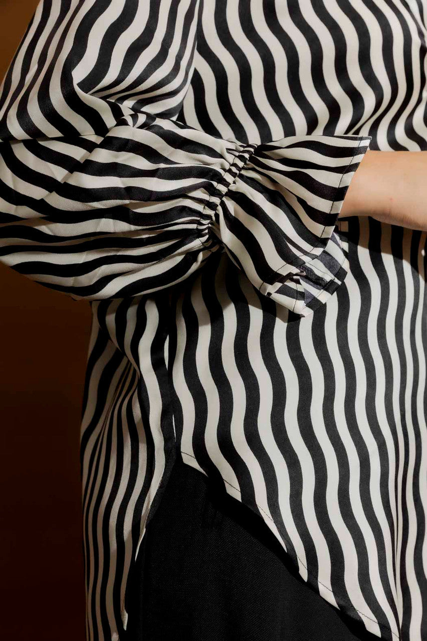 Black/White Stripe Femme Blogger Shirt