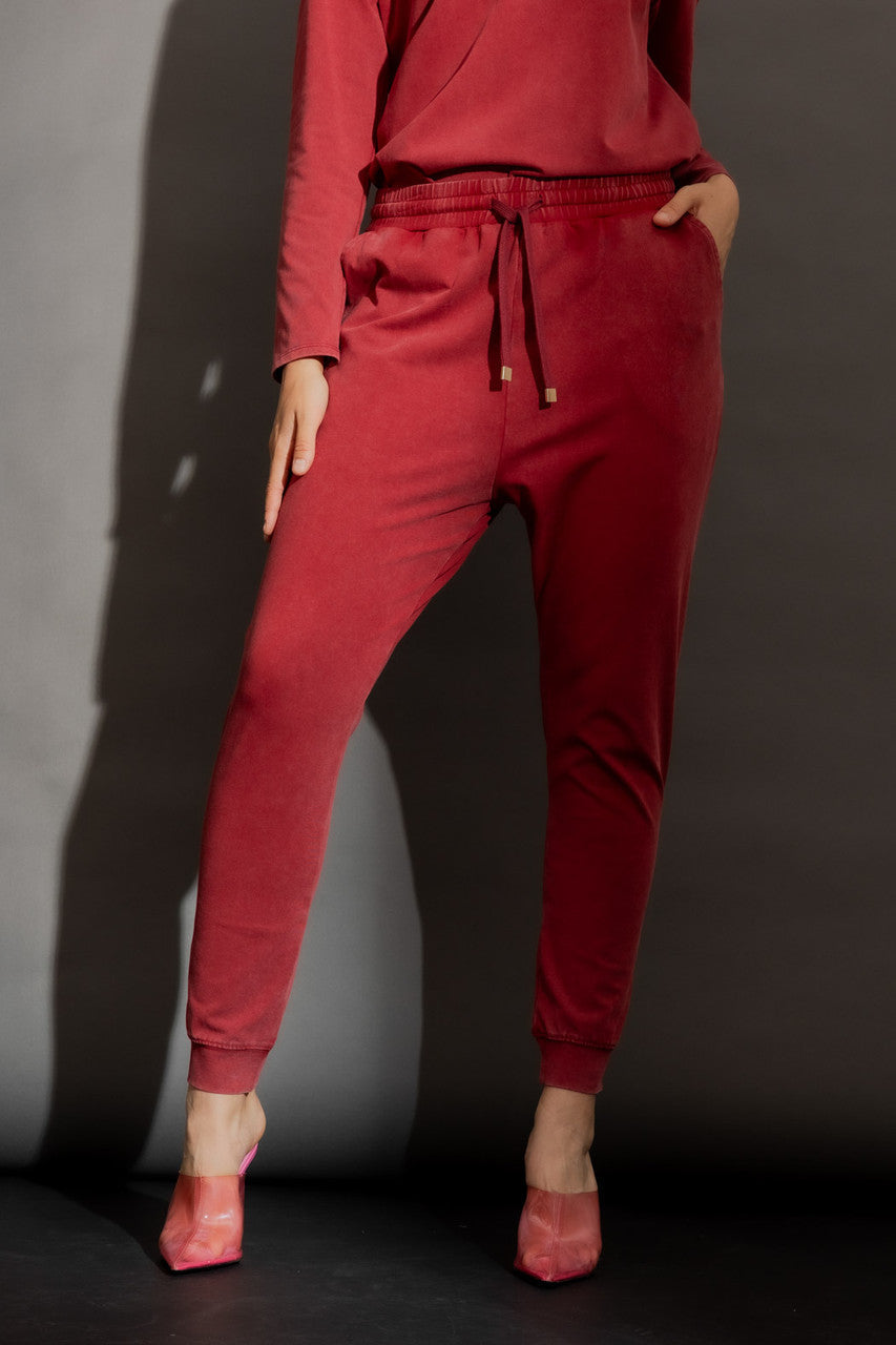 Burgundy Washed Lounge Pants