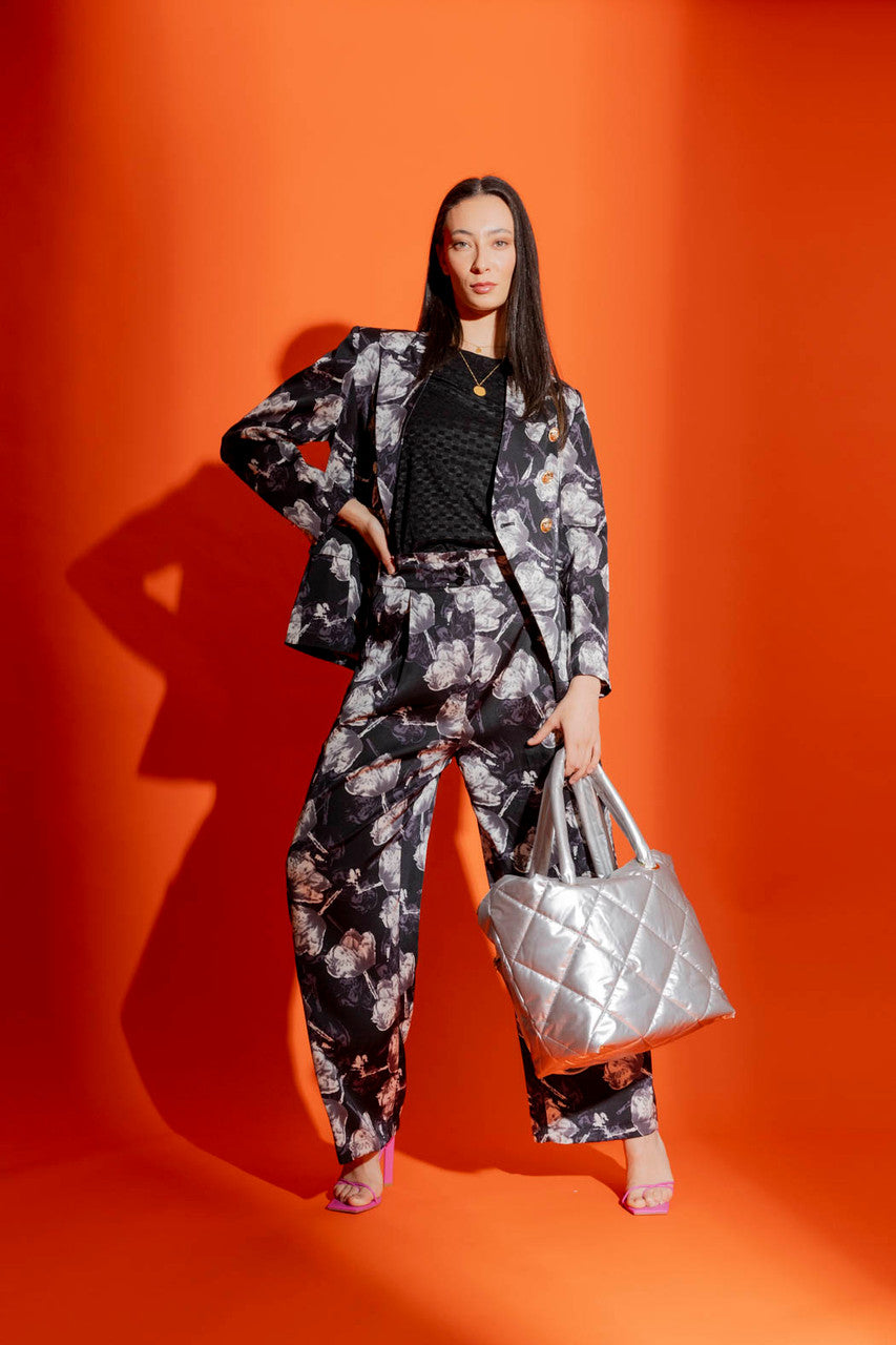 Black Floral Sisca Blazer