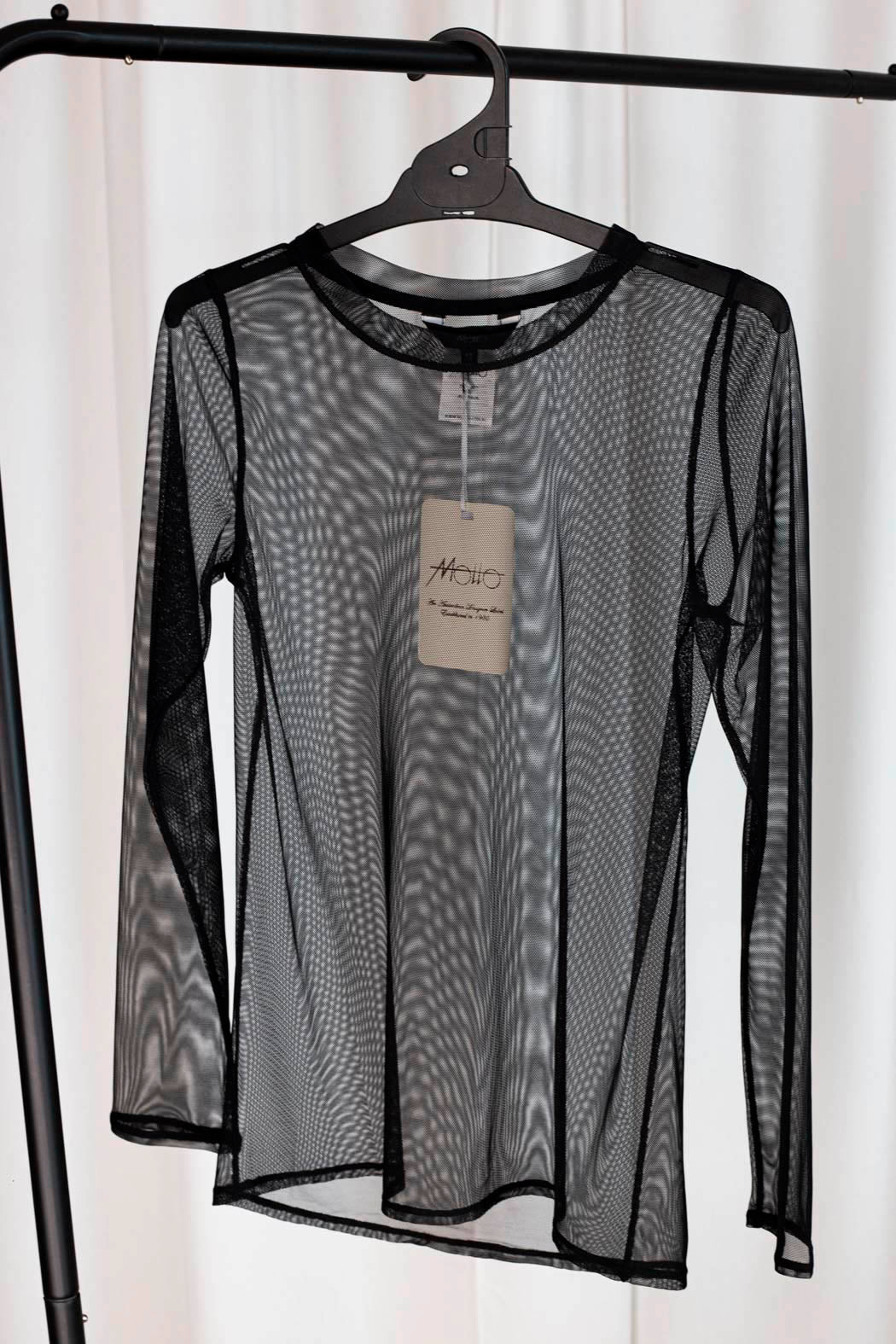 Black Mesh Basic Top - Final Sale