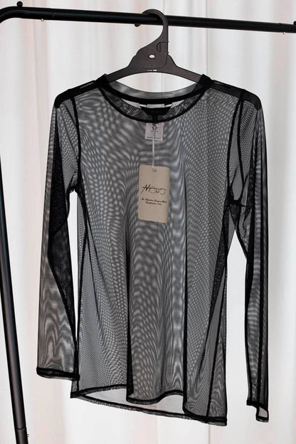 Black Mesh Basic Top - Final Sale