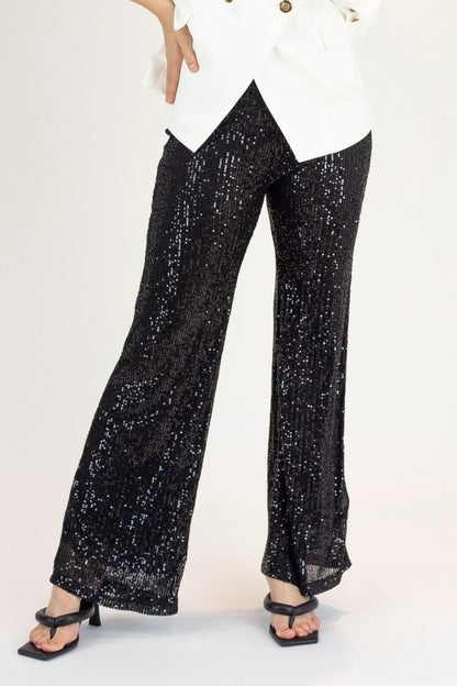 Black Sequin Flare - Final Sale