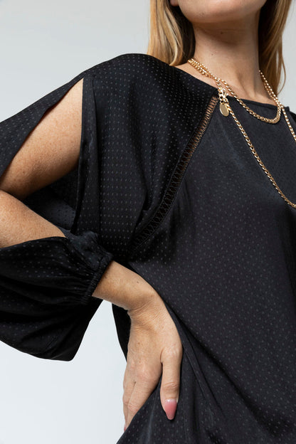 Black Spot Boho Blouse - Sale
