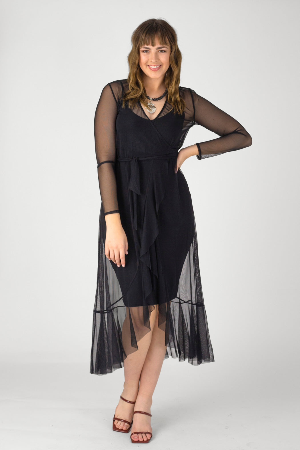 Black Superior Jersey Slip Dress - Final Sale
