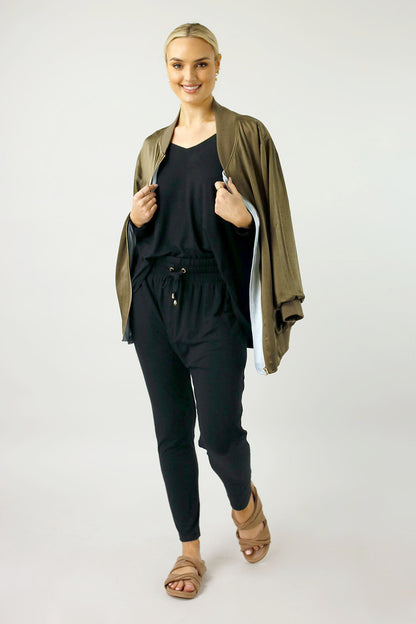 Black Bamboo Slouch Top - FINAL SALE