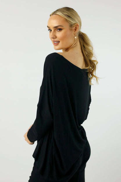 Black Bamboo Slouch Top - FINAL SALE