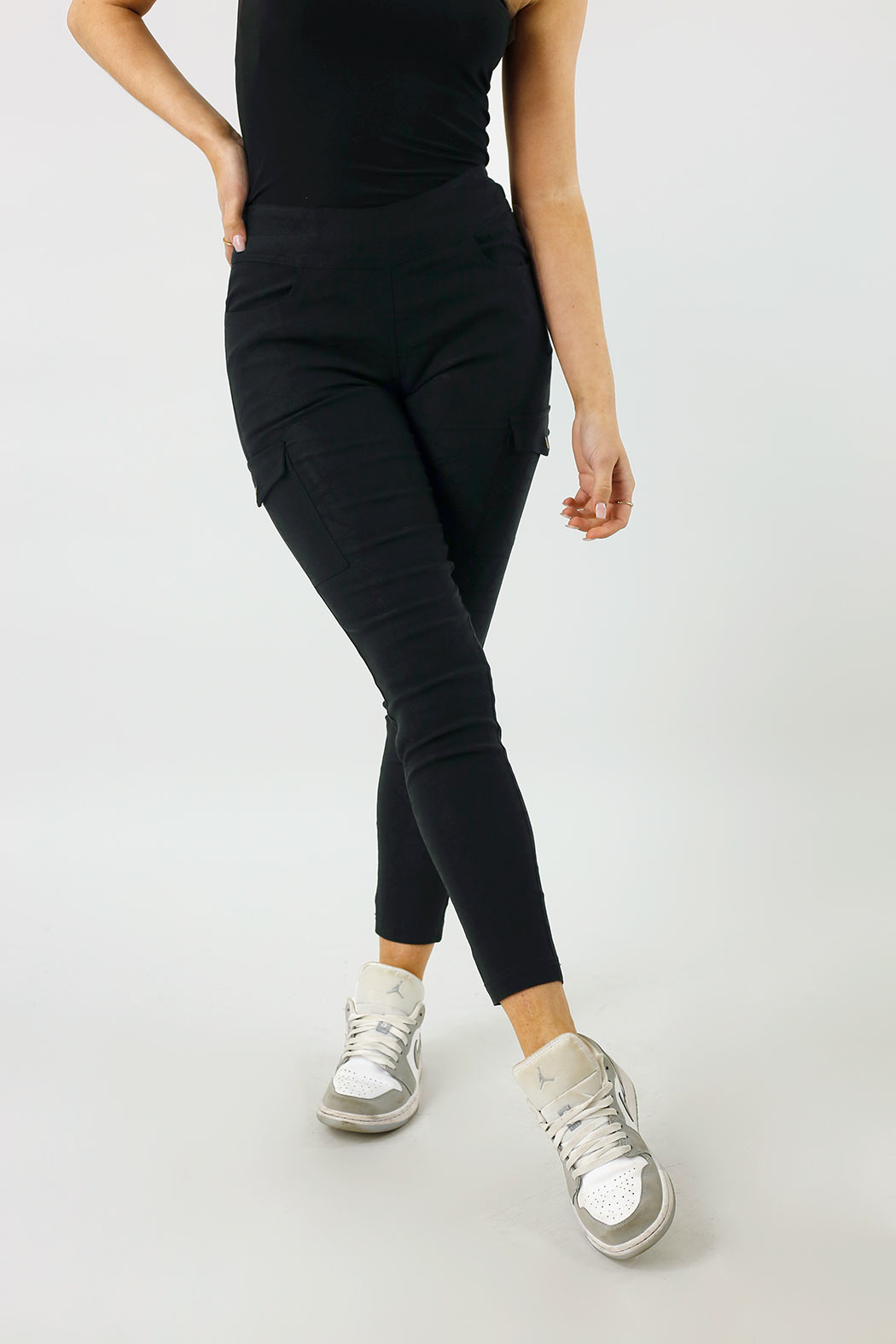 Black Printed Slim Cargo - FINAL SALE