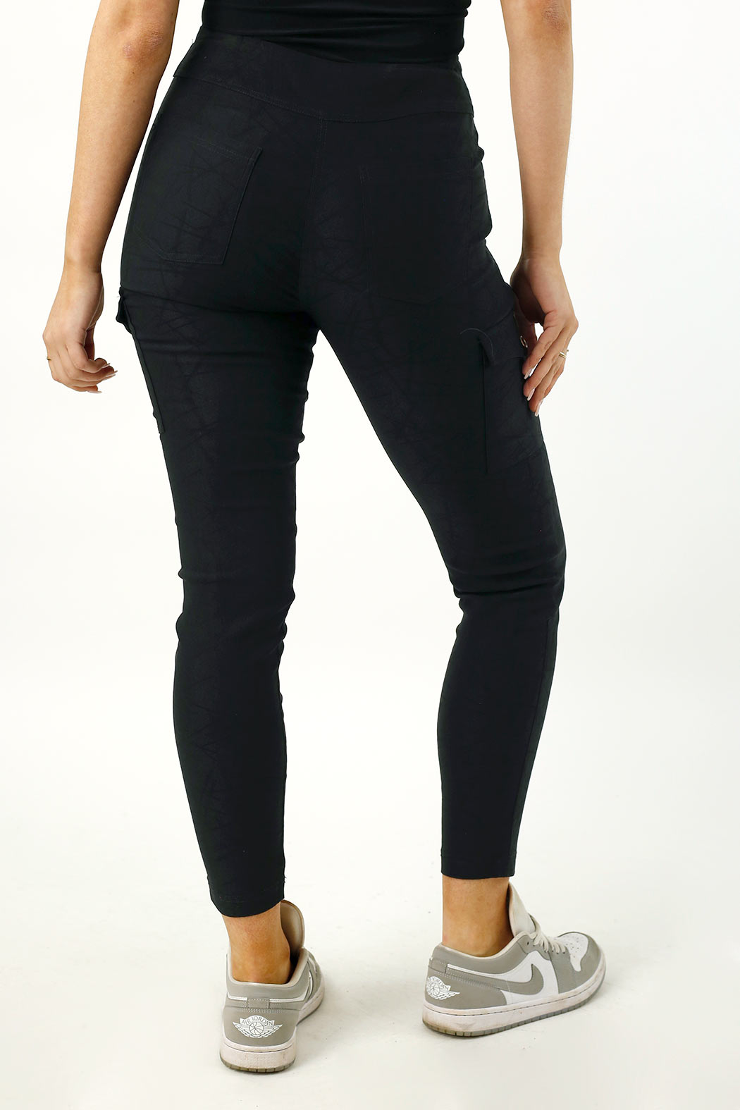 Black Printed Slim Cargo - FINAL SALE