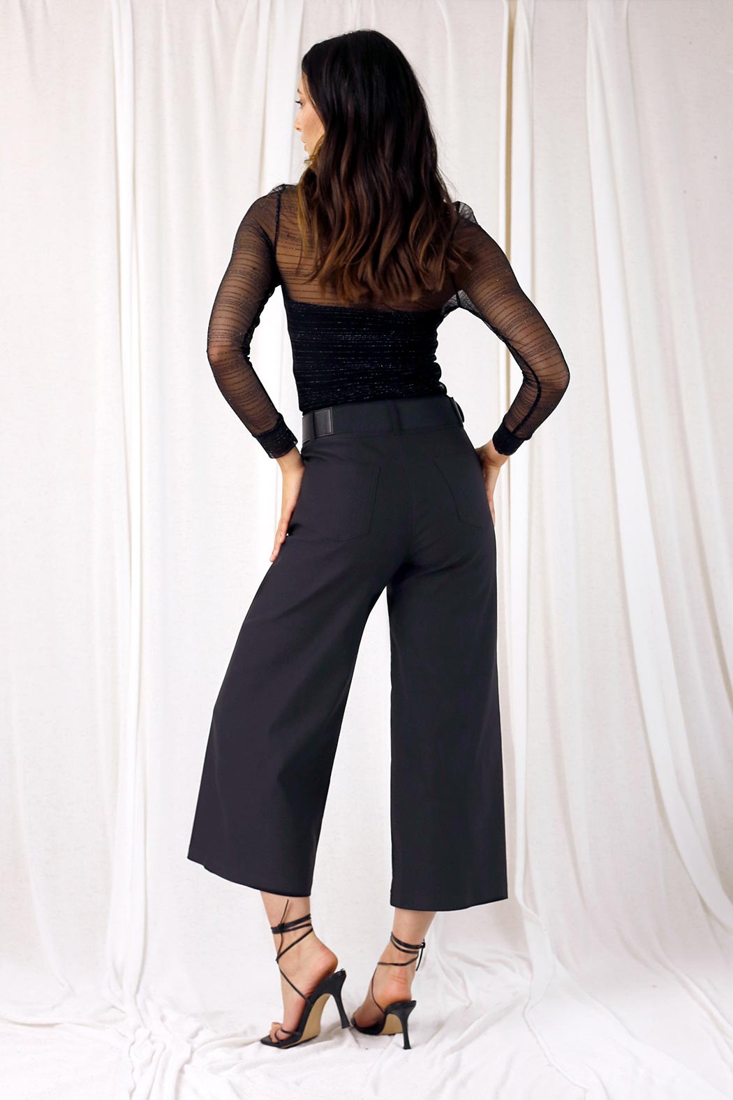 Black Bengaline Culotte - SALE