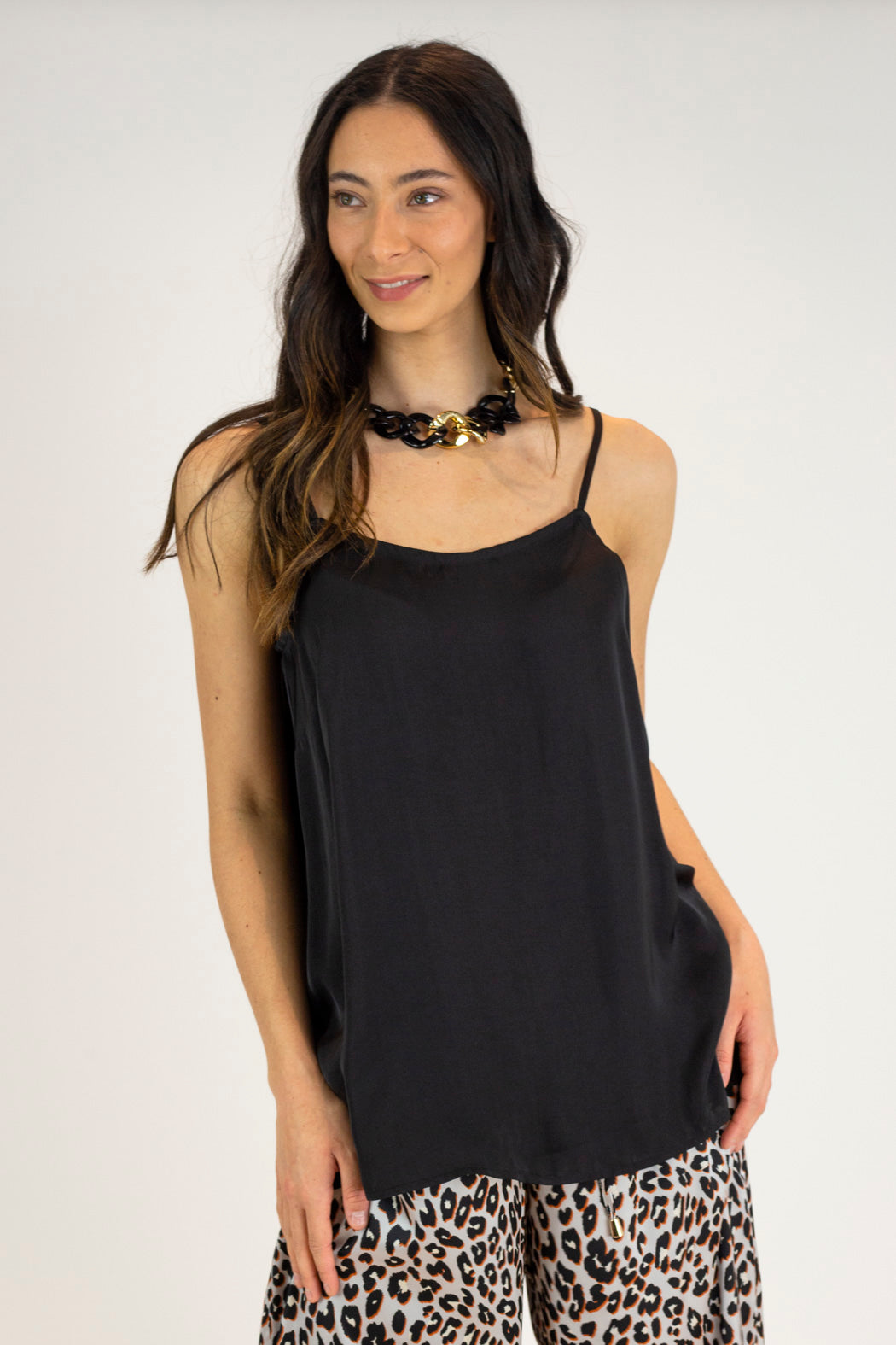 Black Seta Lily Cami - FINAL SALE