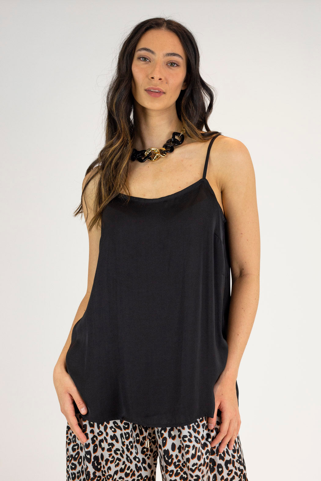Black Seta Lily Cami - FINAL SALE