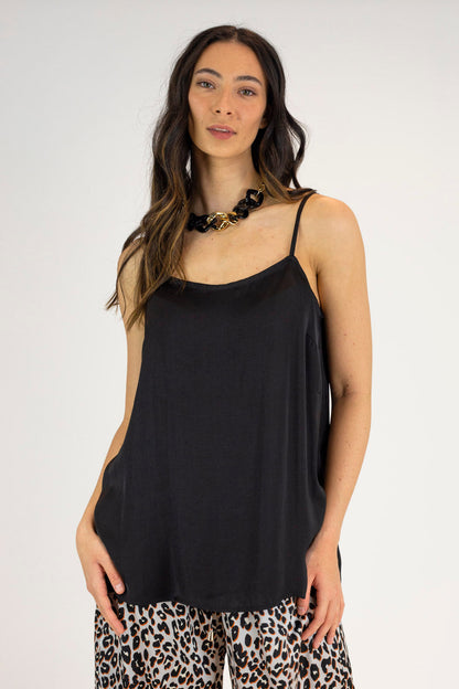 Black Seta Lily Cami - FINAL SALE