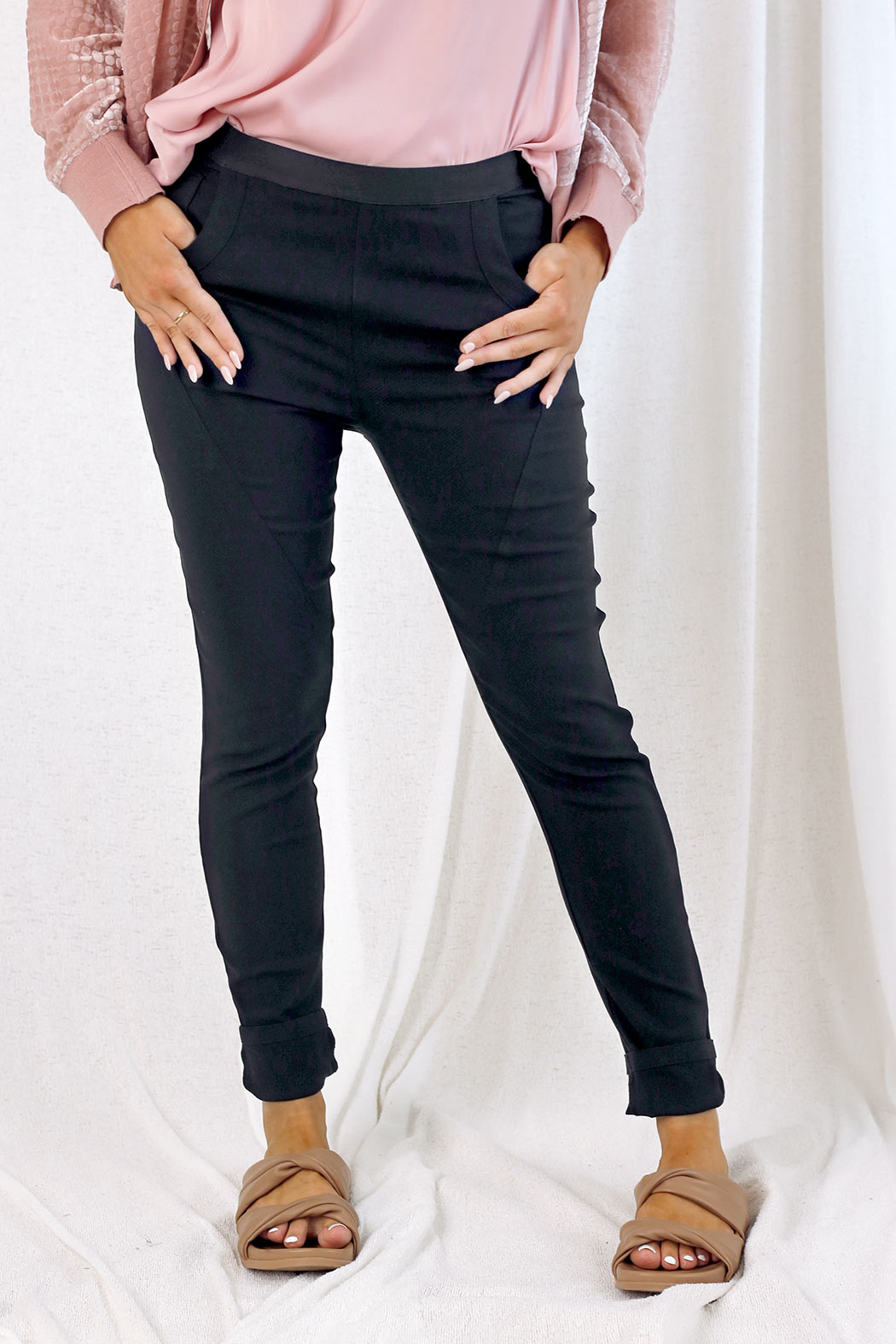 Black Dotty Bengaline Jogger Pant - SALE