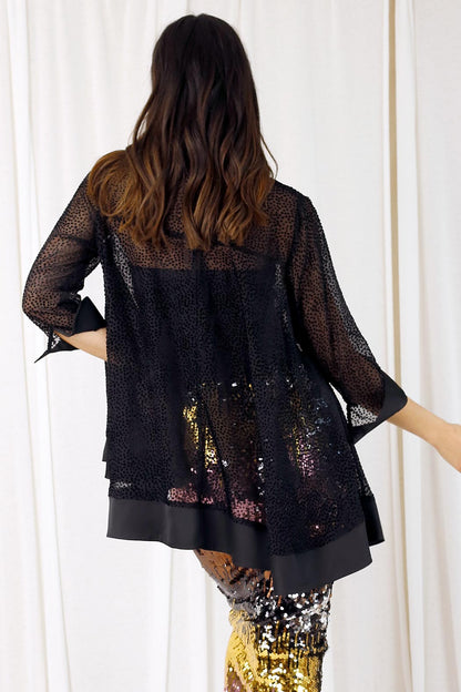 Black Luxury Swing Shirt - SALE