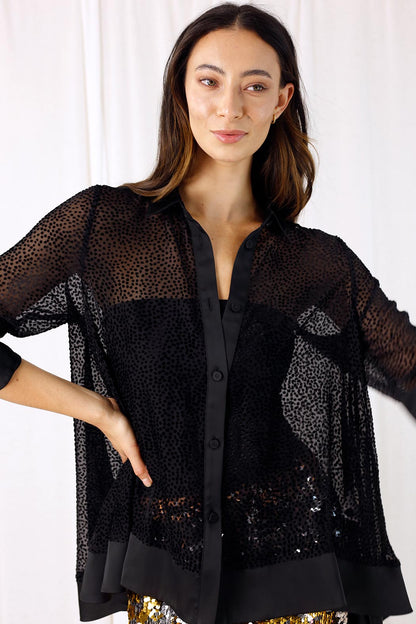 Black Luxury Swing Shirt - SALE