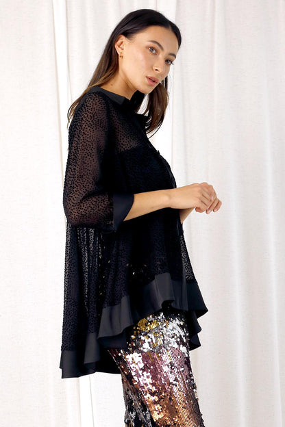 Black Luxury Swing Shirt - SALE