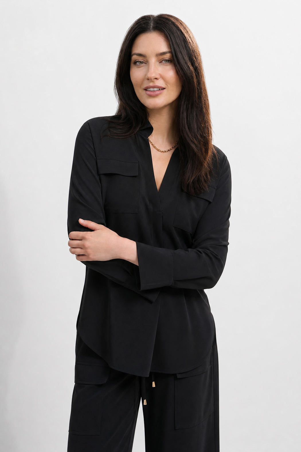 Black Luxury Cargo Blogger Shirt